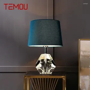Bordslampor Temou Modern Dimning Lamp LED Crystal Creative Luxury Desk Lights For Home Living Room Bedroom Bedside Decor