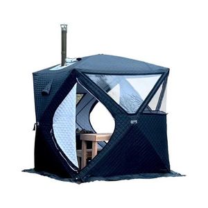 Namioty i schroniska na świeżym powietrzu 3-4-osobowa sauna cztery sezon zagęszczony ciepły zimowy namiot połowowy duże okna/komin rzut szybkie otwarcie PortableQ240511