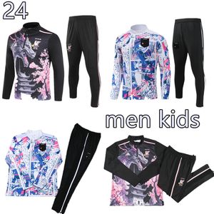 24 25 Japan New Men Kids Football Trails Half Pull Training Anzug Isagi Atom Tsubasa Minno Asano Doan Kubo Ito 2024 Japan Soccer Sportswear Set