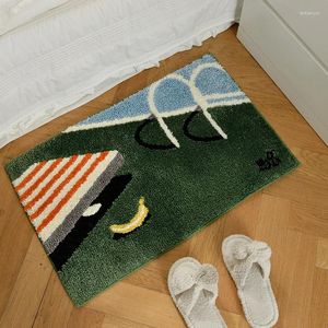 Carpets Swimming Pool Pattern Door Mat Soft Tufted Non-slip Bedroom Bedside Carpet Home Decoration Cartoon Cute Kitchen Washable Rug