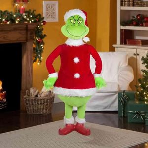 Grinch Fast Ornament Realistic Animated Delivery Christmas Tree Room Decoration 2023 Doll present Decoracin Navidea FY7743