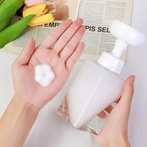 Liquid Soap Dispenser 450ML Flower Shaped Foam Bathroom Hand Sanitizer Refillable Pump Bottle For Kids Making Container