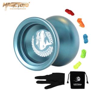 Yoyo Magicyoyo N12 Shark Honor Yoyo 응답하지 않는 전문 요요 알루미늄 합금 요요 장기 회전 샌드 블라스팅 표면 처리