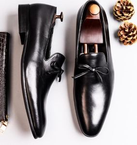 DesignerLuxury Men Dress Shoes Brand Factory Sort wybrana skóra i praca woskowana skórzana skórzana wkładka Eu 3846 Most7311087