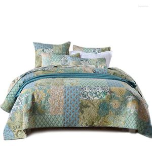 Bedding Sets Bedspreads Patchwork Quilt Set 3PCS Cotton Quilts For Bed Vintage Quilted Cover Pillowcase King Handmade Coverlet