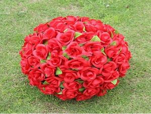 12quot 30cm Artificial Rose Silk Flower Red Kissing Balls para ornamentos de Natal Decorações de festas de casamento Supplies6196685