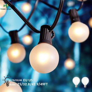 76M G40F Street Garland Connectable LED Lights 1W E12 Led Garden Bulbs Outdoor Festoon Light Christmas Outside Party Decoration 240514