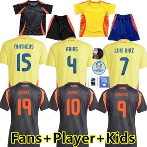 24/25 Colombia James Soccer Jerseys Kids Kit 2025 Columbia National Element Shirt Home Home Away Camisetas 2024 Copa America D.Valoyes Arango C. Chucho Cuadrado