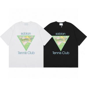 24SS春夏ヨーロッパパリテニス漫画マウンテンマウンテンヴィレッジティーファッションメンズ半袖Tシャツ服服カジュアルコットンTシャツ0514