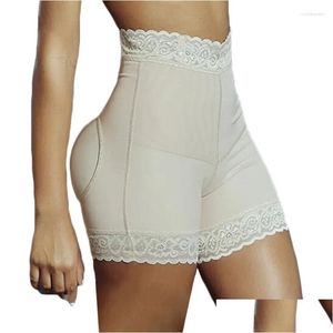 Women'S Shapers Womens High Waisted Bifter Body Shaper Tummy Control Waist Trainer Bupads Seamless Hip Enhancer Shorts Drop Delivery Dhds2