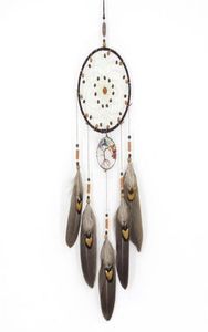 Handmades DreamCatcher Wind Chimes ręcznie robione nordyckie nordyckie siatkę do łapacza snów z piórami wiszącymi dreamcatcher darem rzemieślnicze dom 251 s22789612