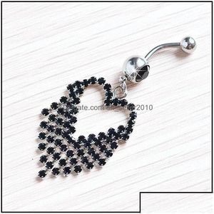 Navel Bell Button Rings Navel Bell Button Rings 5 ​​Färger Mix Heart Style Alloy Navel Ring Belly Body Piercing Jewelry D DHSeller DHHF5