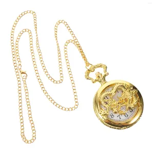 Orologi tascabili Case d'oro per uomini Dragon Golden Mechanical maschi Watchaste per piccole donne mancano