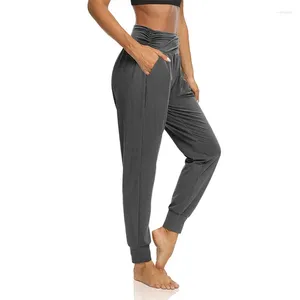 Kvinnor Pants Women Yoga Cargo Joggers snabba torrlätt avslappnad fickor Sweatpants utomhus träning dambyxor kors harem byxa