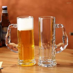 Canecas de 600 ml de cerveja muscular caneca de grande capacidade restaurante bebendo vidro copo criativo xícara de água fosca copos de segurança embalagem