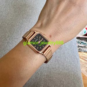 Orologi da donna quadrata per donna ragazza semplice cinghia in acciaio inossidabile femmina quarzo eleganti orologi da polso minimalisti