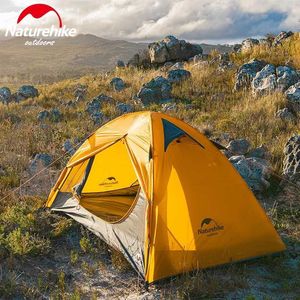 Tält och skydd NatureHike 2-person Ultra Light Camping Tält utomhuscykel vandring ryggsäck vattentät pu4000 green orangeq240511