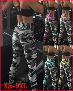 Yoga kıyafeti pz boyutu kadın Camo baskılı tozluklar esnek spor taytlar koşu pantolonları egzersiz fitness pantolonları için 9110308