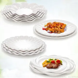 Plates White Melamine Imitation Porcelain Tableware Round Plate Cold Dish Pot In El Restaurant Commercial Plastic