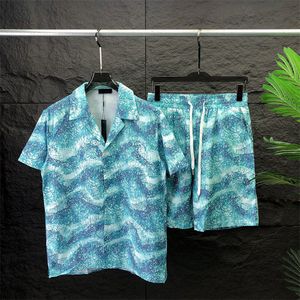 #2 Mens Designer Tracksuit Mens Casual Shirts Short Sleeve Geometric Print Shirt Men Beach Shorts Fashion Swim Short Fit Short Sleeve Variety 055