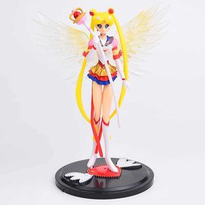 Экшн -фигуры Япония аниме 16см Sailor Moon Dress Press Queen Figure Pvc свадебные платья модель модели игрушки для декора Cartoon Coll Pired Y240514