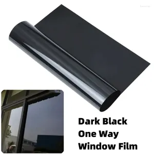 Adesivi per finestre a un modo blackout privacy film statico cling solare bloccante isolamento di calore tinta nera per casa