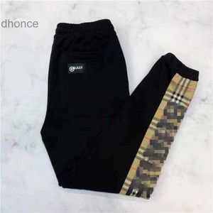 Designer Hoodie Plaid Patchwork Pure Cotton Casual Sanitary Pants for Men Women