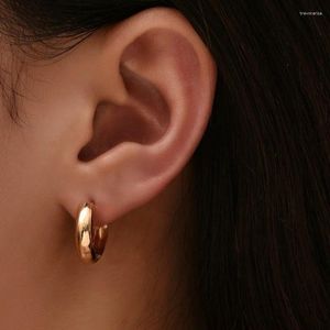 Hoop Ohrringe 1 Paar Kupfer Gold plattiert dicke klobige Huggie für Frauen Männer Mädchen Party Schmuck Geschenke