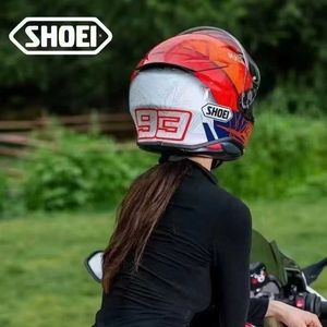 AA Designer Helmet Shoei الخوذات الكاملة اليابان Z8 دراجة نارية Red Ant Racing Rider Safety Marquis
