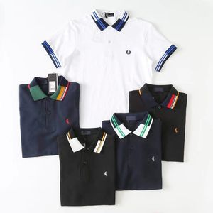 Fred Perry Herren Polo-Hemden Designer T-Shirt High Kleidung Kurzarm Mode Casual Revers Polos Mode T-Shirts Atmungsaktives kurzärmelig