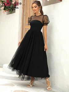 Sukienki imprezowe seksowne zobaczenie przez czarny różowy maxi letnia sukienka Kobiet luksusowa siatka urodziny eleganckie balowe wieczorne vestidos