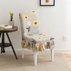 Chair Covers Spandex Stretch Elastic Flowers Printing Universal Cover Seat Case Restaurant El Home Decoration