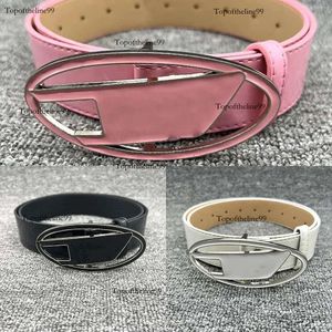 Leder für Frauen Männer rosa Designer Marke Bund Sier Smooth Buckle Belt Original Edition