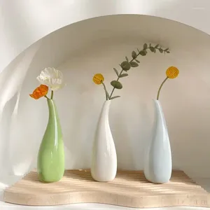 Vase Ins Nordic Ceramic Dry Flower Ardance Vase Living Roomダイニングシンプルテーブルホームデコレーションアイテム美しい