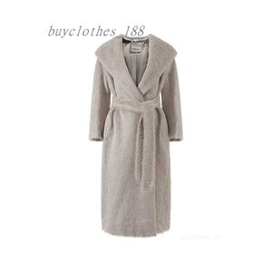 Trench di lunghezza di mezza lunghezza di lana di mezza lunghezza delle donne marca italiana di lusso da donna Cashmere Coat T6iq