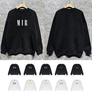 European and American trendy classic letter round neck hoodie 320 grams of cotton