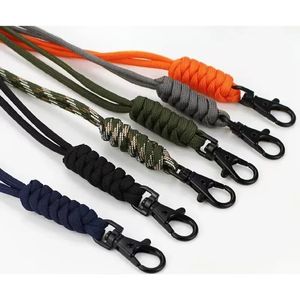 Alta resistência nylon cordão de fivela rotativa correias de colar de colar de chaveiro de colar de colar de chaves de identificação de corda de corda de corda