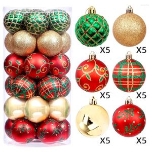 Party Decoration 2024 Style Bucket 6cm Electroplated Special Shaped Painted Plastic Ball Christmas Set Tree Pendant