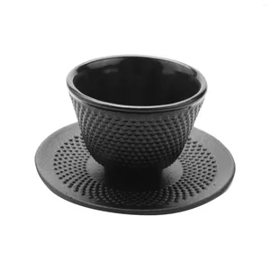 Muggar gjutjärn teacups set te cups drinkware kinesiska handgjorda kaffeverktyg hälsovård polka dot cup potten retro