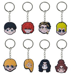 Schlüsselringe Cartoon Head Schlüsselkette für Kinderparty Gefälligkeiten Tags Goodie Bag Stuff Weihnachtsgeschenke Klingeln Jungen Keyring Geeigneter Schulbag Key ot6za