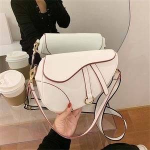 Top Designer Bag Fashion Woman Saddle Bag Luxury Shoulder Bag Hardware Buckle High Quality leather material Summer classical Crossbody bag