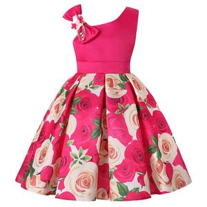 2-9T Flower Girls Floral Dresses Toddler Pageant Striped Dress prom AMZ