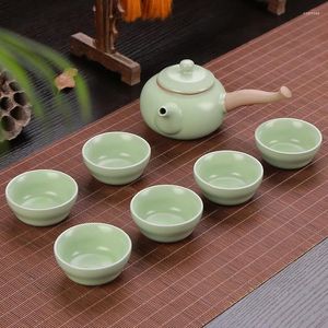 Чайные наборы чайная чашка ruyao керамическая глазурь фарфоровые подарки