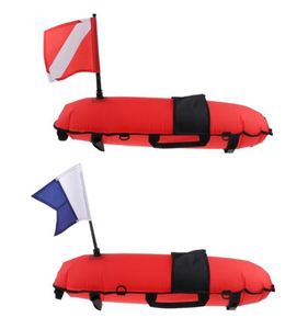 Pooltillbehör Pro Uppblåsbar dykdykning boj flottör dykflagga för dykning spearfishing snorkling säkerhetsmarkör markering9476288