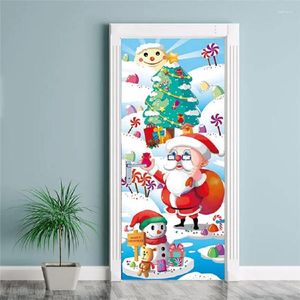 Adesivos de janela de vidro de decoração de porta de árvore de Natal para renovação criativa de madeira de renovação de madeira gesso