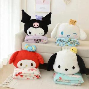 Blankets Cartoon Doll Plush Pillow Sofa Blanket Combination Lovely Soft Comfortable Two-piece Set