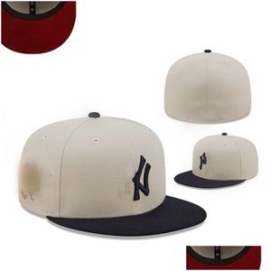 Snapbacks Designer Hat Mens Baseball Cappelli aderenti Classic Black Color Hop Hop Chicago Sport FL Closed Design Caps Chapeau Stitch He Dhhi2