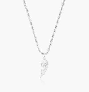 BT Regalo Courage Mens Stainls Servizio in acciaio 14K Gold Ploted Angel Feather Wing Necklace6977262