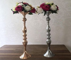 Ljushållare 60 cm24quot metall ljusstake blomma vas bord mittpiece evenemang rack golv väg bröllopsdekor9506879