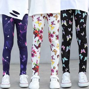 Trousers Shorts Girls legs spring and autumn thin childrens elastic printed pants Korean childrens pants summer clothingL2405L2405